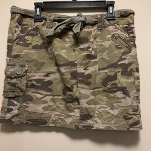 Camouflage Print Mini Skirt